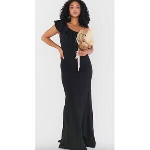 Show Me Your Mumu Floretine Maxi One Strap Maxi Dress Black Size Small NEW